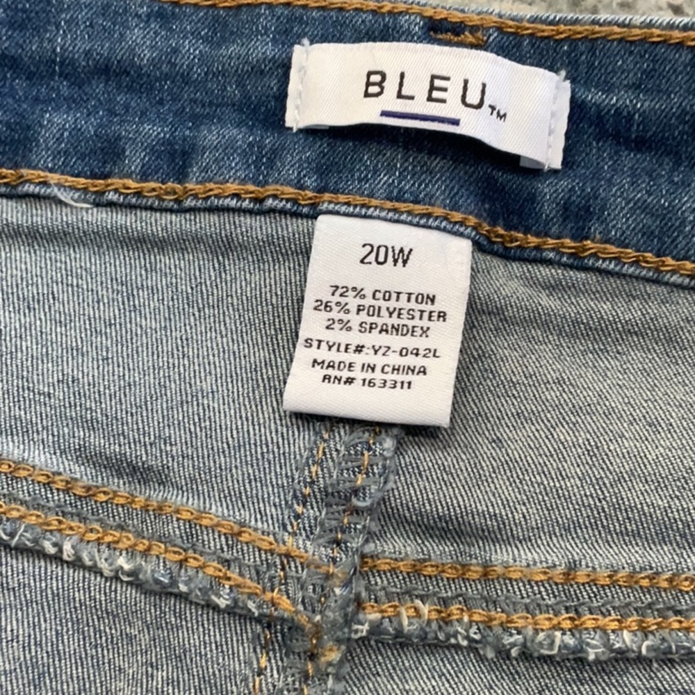 SALE! Bleu Denim skirt released hem high rise plus size 20W - Picture 8 of 12